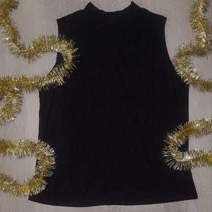 Athleta turtleneck tank top black